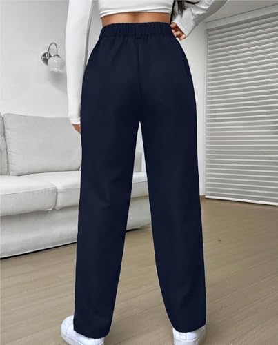 Women's Work Casual Pants Pleated Straight Leg Pants for Business2