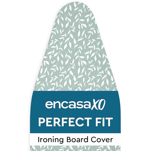 Encasa Xo Reemplazo De Para Tablas De Planchar Cubre Con Un Acolchado De Fieltro De 3 Mm, Ajuste De Cuerdas Se Ajusta A Las Tablas Estándar De Medium 112x34 Cm Impreso - Folleto Verde