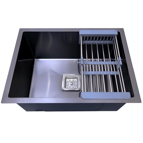 Image of 304 Grade Stainless Steel Single Bowl Handmade Kitchen Sink (24 inch x 10 inch x 18 inch)
