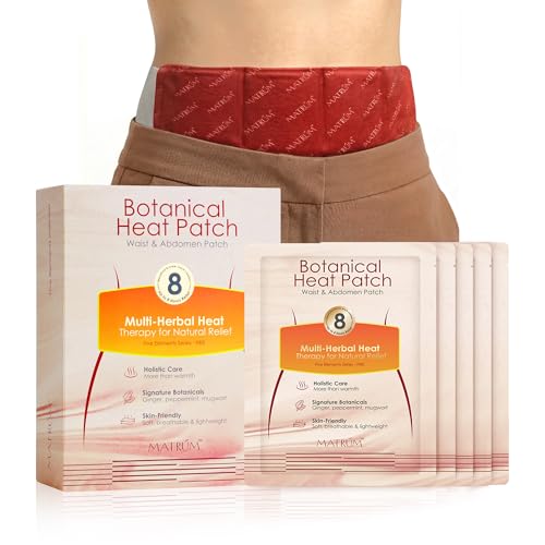 MATRÚM Heating Pad for Period Cramps & Back Pain Relief, 2-in-1 Heat Patch, Long-Lasting Drug-Free Comfort, Discreet & Skin-Friendly, 5 Count