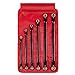STARWORK TRUE MECHANIC™ 6-Piece 4-in-1 Extra Long Flex-Head Ratcheting Wrench Set with Rolling Pouch, Double Box End, 120-Tooth, SAE&Metric