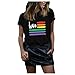 Produktbild GOKOMO Valentinstag Frauen Plus Size Print Rundhals Kurzarm T-Shirt Bluse