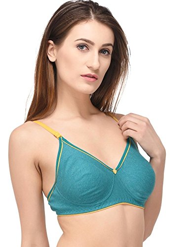 Image of Fabme Women's Cotton Lightly Wire Free Full Cup T-Shirt Non Padded Non Wired Bra