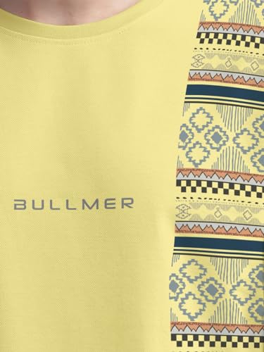 Image of BULLMER Trendy Front and Back Printed Oversized Round Neck T-Shirt for Men - Pack of 2