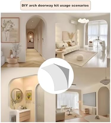 Curved Arch Molding Trim Kit, Foam Door & Window Architrave Support for Interior Renovation, 35x35x25cm, Perfect for Elegant Home Makeover
