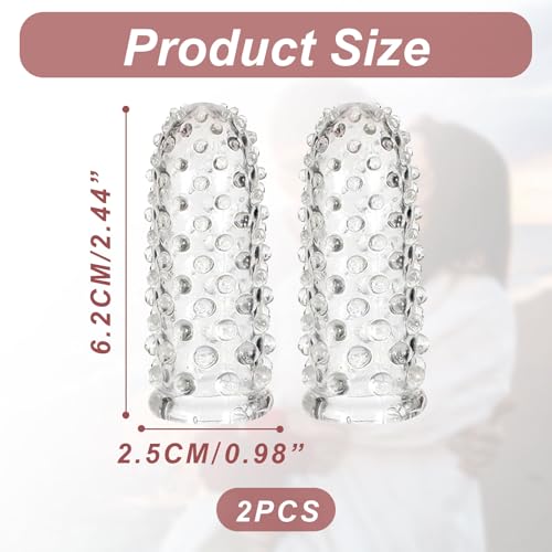Fingerhüllen Penishülle 2 Set,Penishülle Fingerspitze,Sexfinger Ticklers Penishülle Fingerspitze,Klitoris Stimulator,Vorspiel Finger Penis Sleeve G-punkt Fingerüberzieher,Vaginal Anal SexSexspielzeug