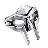 Doom Mask Gladiator Style Ring Metal Silver Stainless Size 8-13 MF Jewelry for Male Party Best Gift