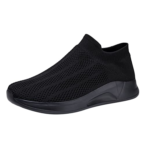 Zapatillas suaves para hombre, zapatillas deportivas para hombre, sin cordones, zapatillas de deporte con suela plana, antideslizantes, para el tiempo libre, transpirables, monocolor, ligeras,