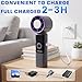 Imagen de Snorthy 3 en 1 Ventilador Portatil Potente de Mano 5 Velocidades Ventilador Turbo con Aire Acondicionado Recargable 4000mAh Plegable Mini Ventilador Personal para Hogar Oficina Viajes Exterior