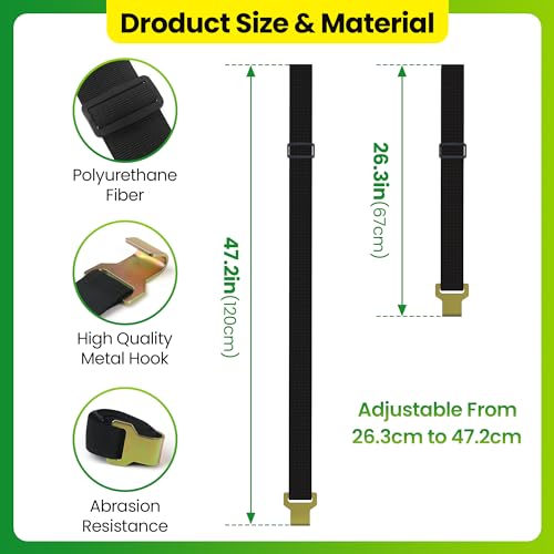 Image of 1 Pack Trash Can Lock for Raccoons, Adjustable Lid Strap with Metal Claw