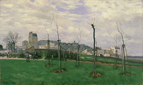 Impresiones lienzo Vista de Montmartre de Alfred Sisley, un regalo artístico de 60x90cm
