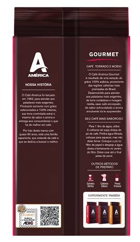 América Café Torrado E Moído Vácuo Gourmet 500 G