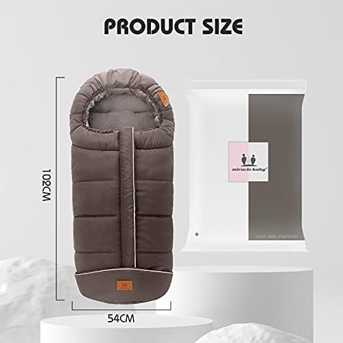 Baby Stroller Footmuff, Winter Baby Seat Pushchair Footmuff Sleeping Bag Baby Blanket with Zipper for Stroller, Buggy, Car Seat