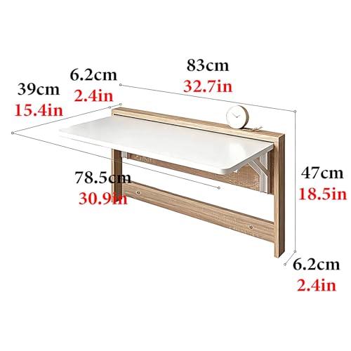 Bureau pliable mural en bois : la solution gain de place pour buanderie - 3