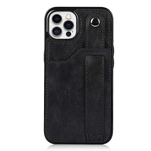 Housse iPhone 12 Pro Max cuir portefeuille étui protection avec sangle stand