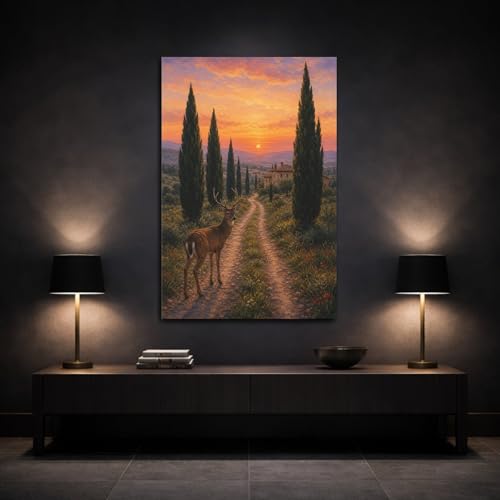 Toile impression paysagiste pour salon | Tableau champêtre 40x60 - 3