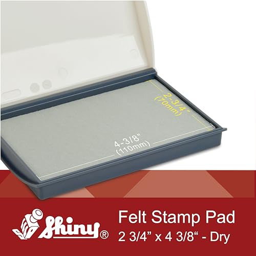 Image of Shiny SHI-40168 Small Rubber Stamp Pad, 2 3 /4 inch x 4 3 /8 inch, Dry /No Ink