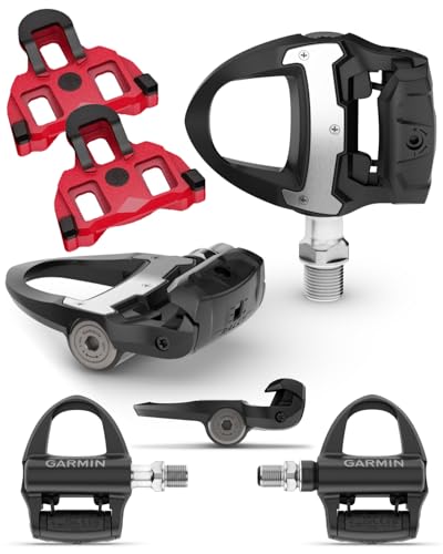 Garmin Rally RS110 Single-Sensing Power Meter Pedals for Road, Shimano SPD-SL Cleat Compatible, Rechargeable 90h Ride Time, Cycling Dynamics Metrics w/ Wearable4U PowerBank Bundle