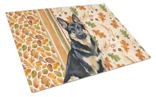 Caroline's Treasures German Shepherd Dogs Decorative Glass Cutting Board