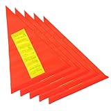 HONITANO Banderas Reflectantes de Seguridad para Bicicleta Infantil 5 Piezas PVC Resistente Tamaño 215X285X285 CM Compatibles Varillas de 6 MM Adecuado para Señalización y