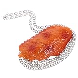 [Beaupretty] リアルな食品モデル揚げ物吊り下げペンダント フライドチキンウィングネックレス ヒップホップコスチュームアクセサリー パーティ