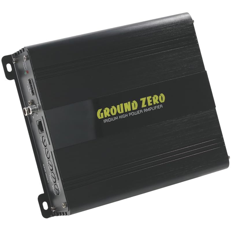 Ground Zero GZIA 1000.1 - Amplificatore per subwoofer Mono Classe D, 1250 W RMS, 1 Ohm stabile, serie Iridium