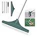 ORIENTOOLS Rastrillo de jardín Cepillo para césped artificial Rastrillo de hoja de plástico Con mango de tres piezas de 75 a 135 cm, Rastrillo artificial con cepillo PBT para césped y alfombras