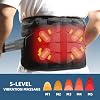 HONGJING Red Light Massage Back Brace with Heat for Lower Back Pain Relief, Cordless Back Support Massager Belt Rechargeable for Pain from Herniated Disc, Scoliosis, Sciatica (M)