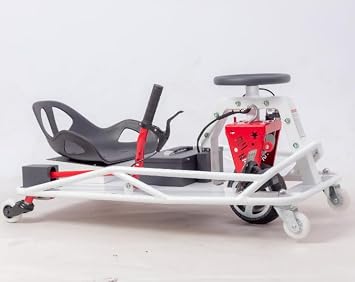 36V Electrict Drift Kart for Adults, Drifting Go Karts Speeds with 360Rotate for Indoor Outdoor, Carts Shift Up to 12 mph and Up to 40 Minutes of Continuous Use White