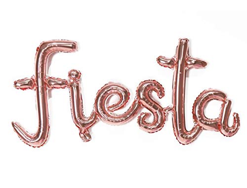 CY Mylar Fiesta Script Foil Balloon 49cm*103cm (Rose Gold)