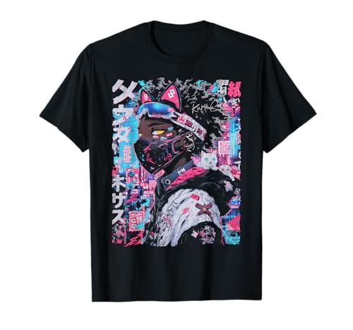 Japan Streetwear Afro Cyberpunk Y2K Techwear Manga Anime T-Shirt