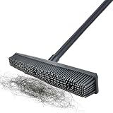 Spazzola per tappeti, 120 x 31 cm, grande detergente per setole in silicone, con manico lungo, rastrello per la rimozione dei di animali, strumento per la cura del pavimento con manico lungo per