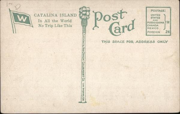 Miniatura 2 de Home of Mt. Wm. Wrigley Jr, Avalon bay Santa Catalina Island, California CA Original Antique Postcard