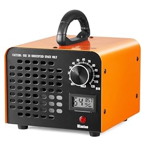 VEVOR Générateur d'Ozone Purificateur d'Air 12000 mg/h Générateur O3 pour Éliminer les Odeurs Commercial Industriel 90 W Grande Capacité Minuterie 0-120 min pour Chambres Voitures Animaux Domestiques