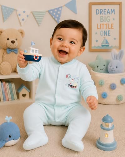 Image of EIO 100% Cotton Rompers Sleepsuits Jumpsuit Night Suits for Infants Newborn Baby Boys & Girls