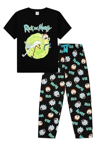 RICK AND MORTY Conjunto de pijama largo para hombre, Negro, XXL | Ya disponible en tu tienda friki favorita! En mundofriki.es! RICK AND MORTY Conjunto de pijama largo para hombre, Negro, XXL | Ya disponible en tu tienda friki favorita! En mundofriki.es!