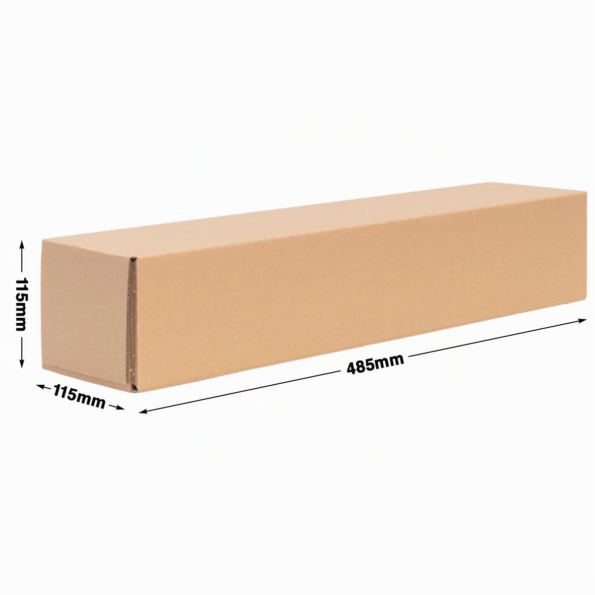 verpacking tubos de envío cuadrados 475 x 110 x 110 mm marrón [versión y cantidad seleccionables] caja de envío de canal simple 50 unidades