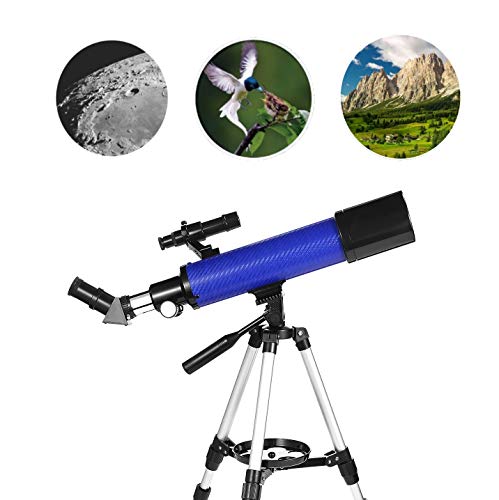 MaxUSee 70mm Telescope Focal Length 500mm for Kids Adults & Beginners, Refractor Telescope with Carrying Bag Phone Adapter and Stable Tripod