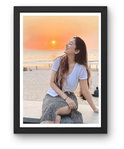 Image of Customized Photo Frames with Photo Upload | Personalized Print | Black Wooden Frame | Customised Gift For Anniversary, Birthday, Wedding, Couples (MDF Wood, 12 X 9 Inch)