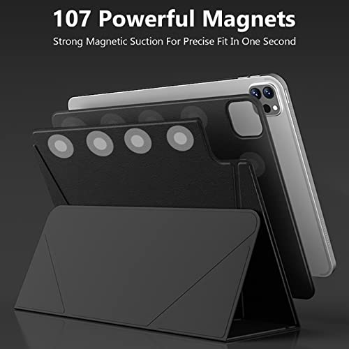 Oguoy Vertical Magnetic Kickstand Black Case For Ipad Pro 11 4Th/3Rd Generation, Detachable Magnetic Protection Supports Various Using Modes And Auto Sleep #TOP4