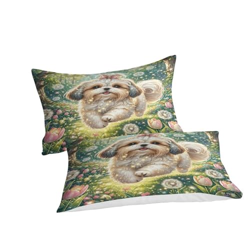 Parure housse de couette Shih Tzu en microfibre supérieure - 3