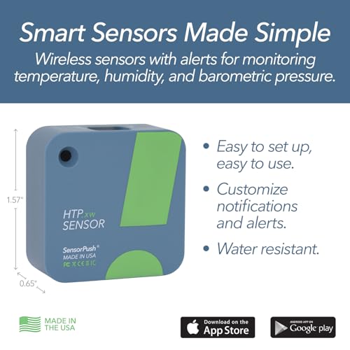 image for SensorPush HTP.xw Smart Temperature Sensor & Humidity Sensor - Thermom