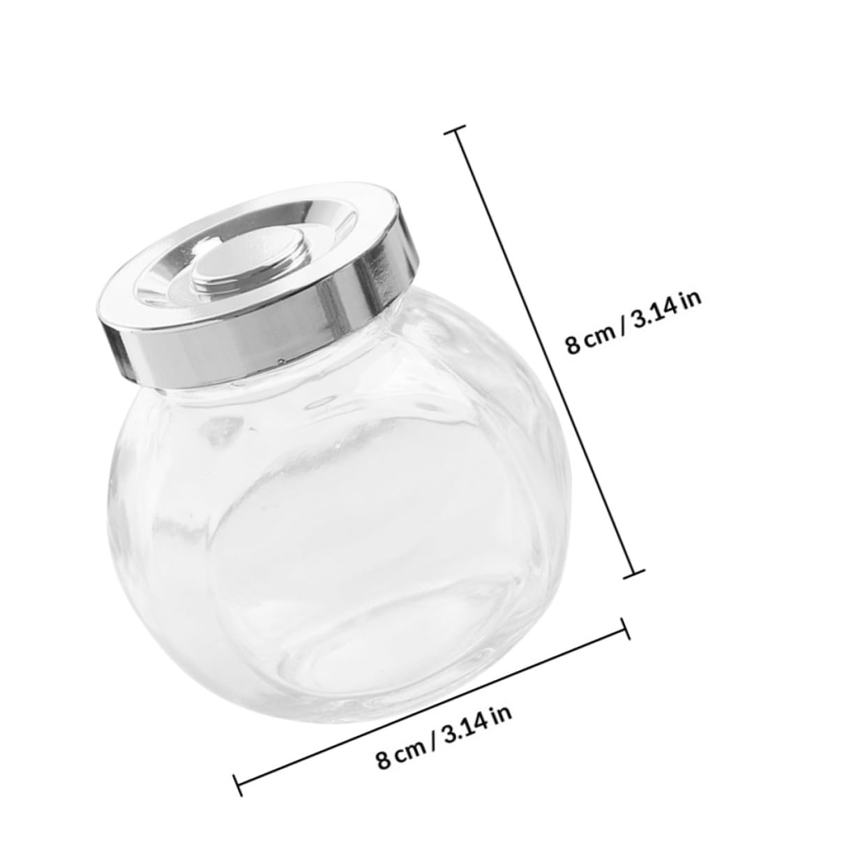 Lurrose Contenitori per Alimenti Coperchio Ermetico in Vetro Set 8 Pezzi per Conservazione Vasetti Trasparenti Leggeri Frutta Secca e Cereali in Cucina