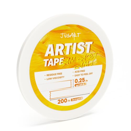 Image of JusArt Artist Tape for Watercolor Paper, 1/4 inch Wide 200FT Long