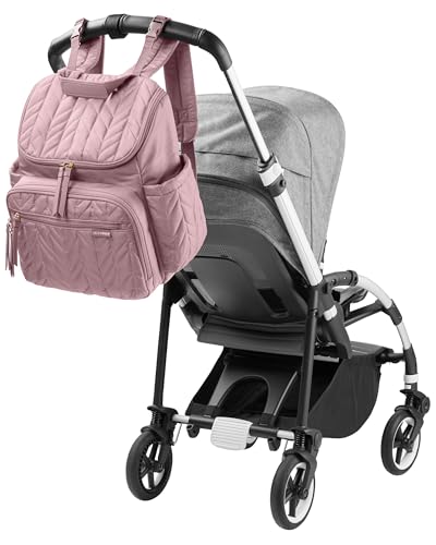Image of Skip Hop Diaper Bag Backpack: Forma, Multi-Function Baby Travel Bag with Changing Pad & Stroller Attachment, Mauve Mist