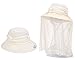 Chapeau de Plage Anti-UV Femme Fille Casquette Visière Pliable Capeline Protection Solaire Chapeau de Seau/Solei avec Voile en Mesh Détachable Mode Large Bord pour Voyage/Randonnée /Camping/Pêche