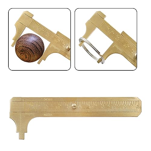 Calibrador de latón portátil 100mm miniatura 2