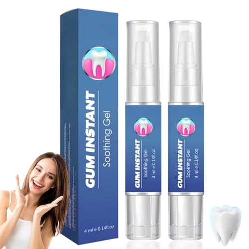 2PCS Teeth Repair Gel, Gum Repair Gel for Receding Gums Treatment, G/um Protect Repair G/el, Natural G/um Regrowth Formula for Deep Cleaning & Fresh Breath, Teeth Whitening Essence, Oral Care Solution