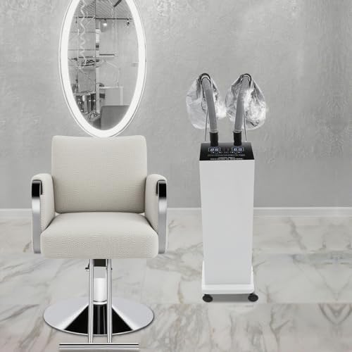 Image of Professional Nano Hair Steamer, 650W Multi-Function Micro-Mist Hair Steamer with Universal Wheel 2 Vaporizing Caps for Deep Care Hair Repair Salon Spa