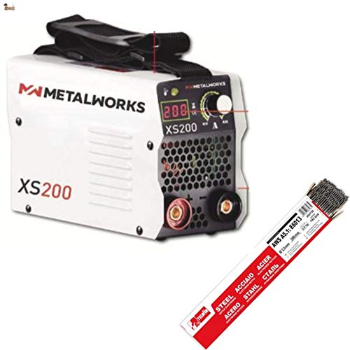 BricoLoco Soldador inverter 200 Amperios. Con maletín que incluye cables de soldadura,...
